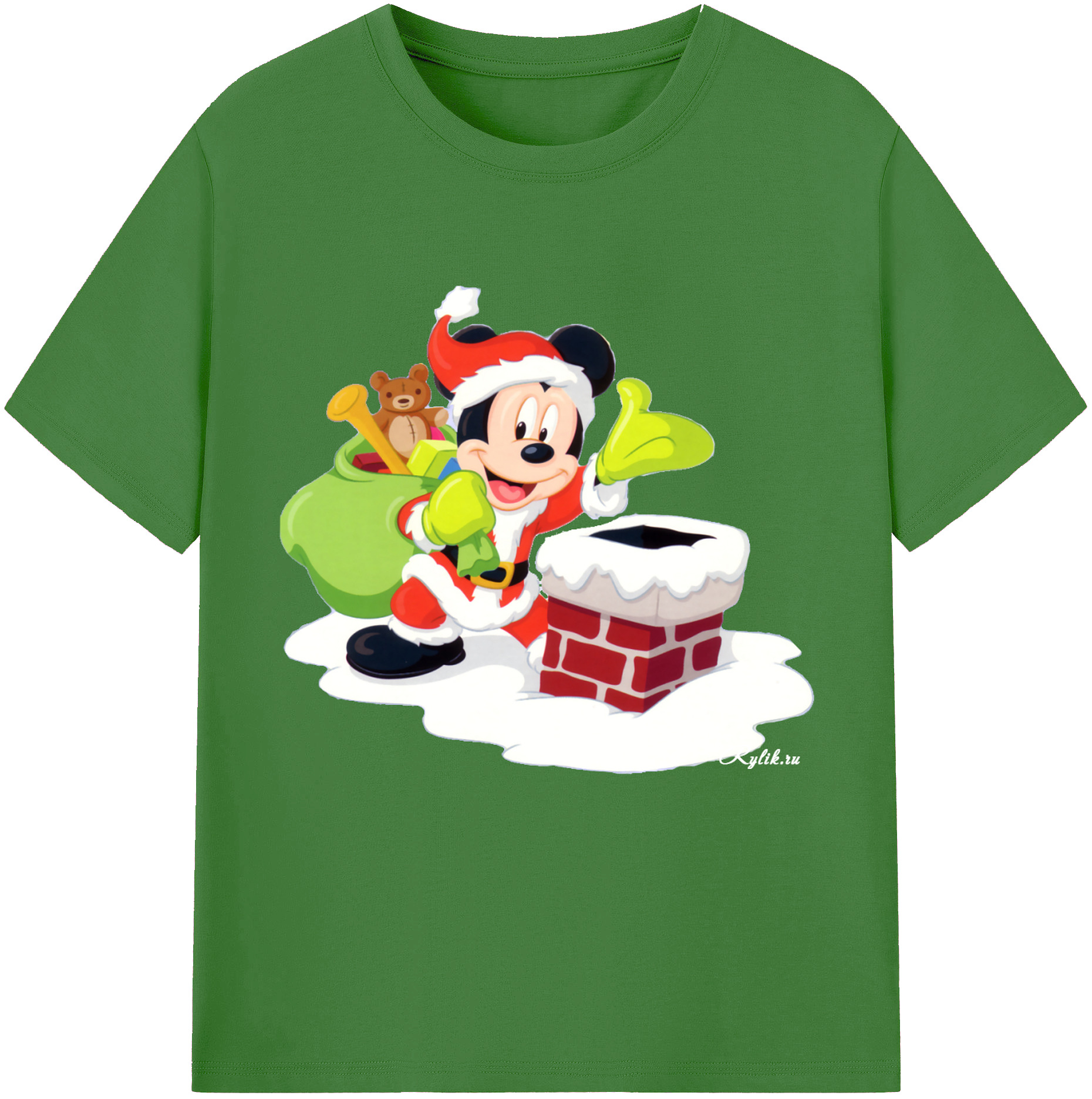 （画像用） ミッキーマウス Mickey Mouse レディースカジュアルプリントTシャツ（綿100％）